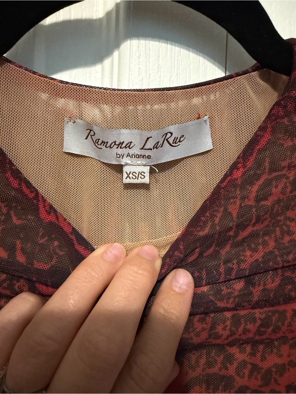 Ramona LaRue by Arianne Red & Black Snake-Print Dress - Picture 3 of 8